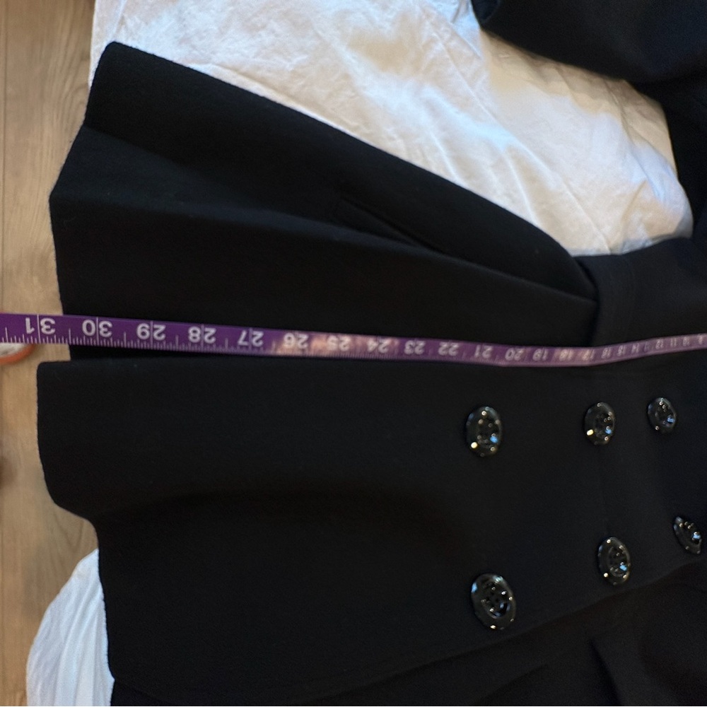 Bebe Black Double-Breasted Women's Pea coat size large - Picture 8 of 8